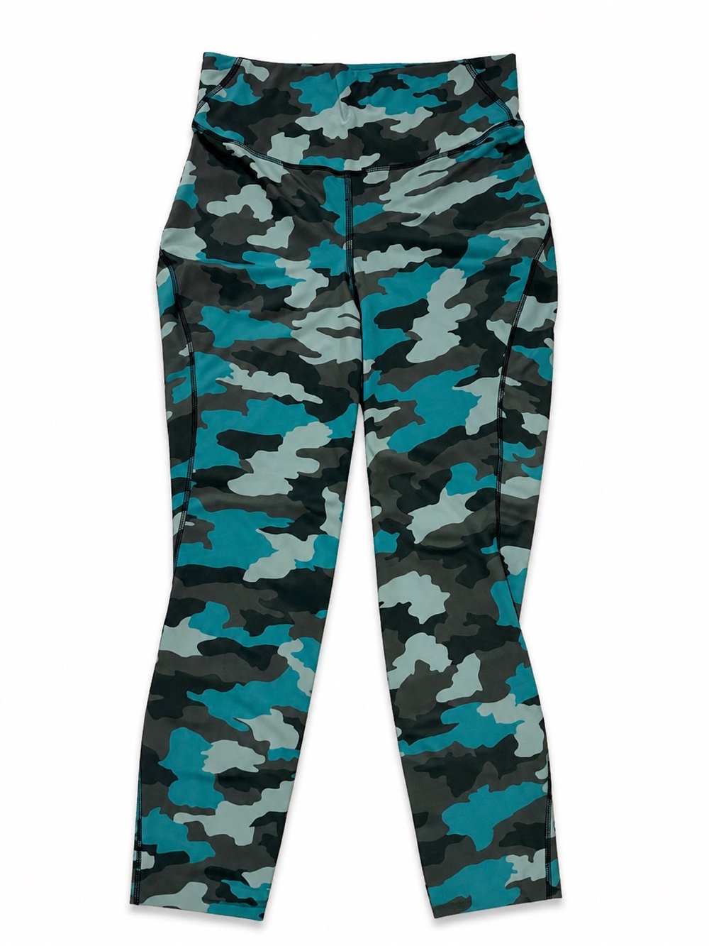 Lululemon Teal Camo Leggings — Size 10 🩵